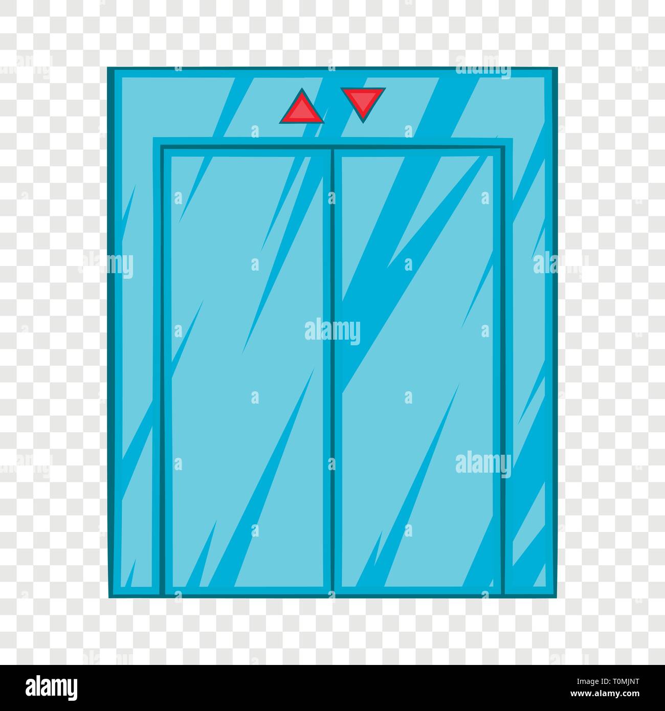 Elevator with closed door icon, cartoon style Stock Vector Image & Art -  Alamy