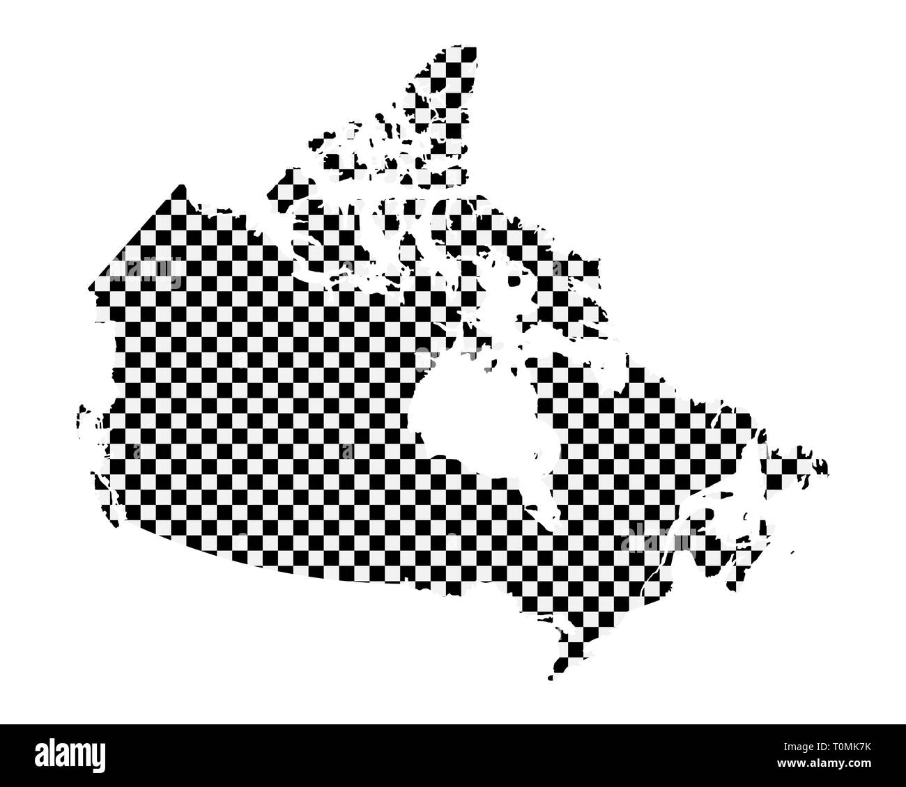 Map of Canada in checkerboard pattern Stock Photo - Alamy