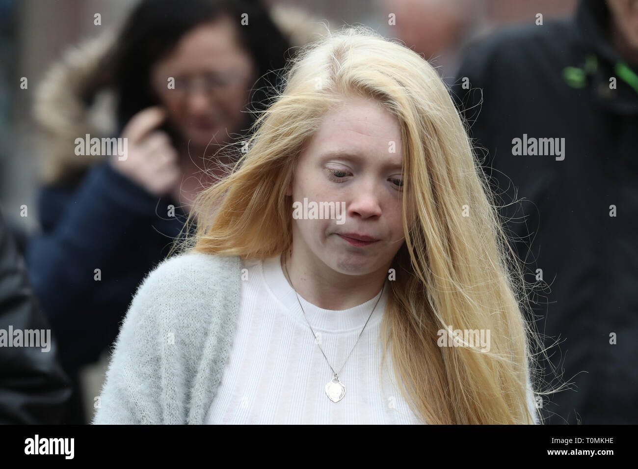 Georgina Lochrane, the mother of Alesha MacPhail, arrives at the High ...