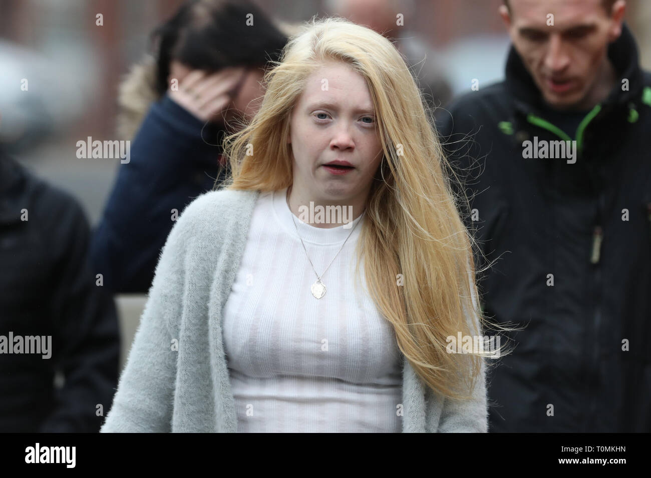 Georgina Lochrane, the mother of Alesha MacPhail, arrives at the High Court in Glasgow for the sentencing of 16-year-old Aaron Campbell who murdered Alesha MacPhail on Bute in July 2018. Stock Photo