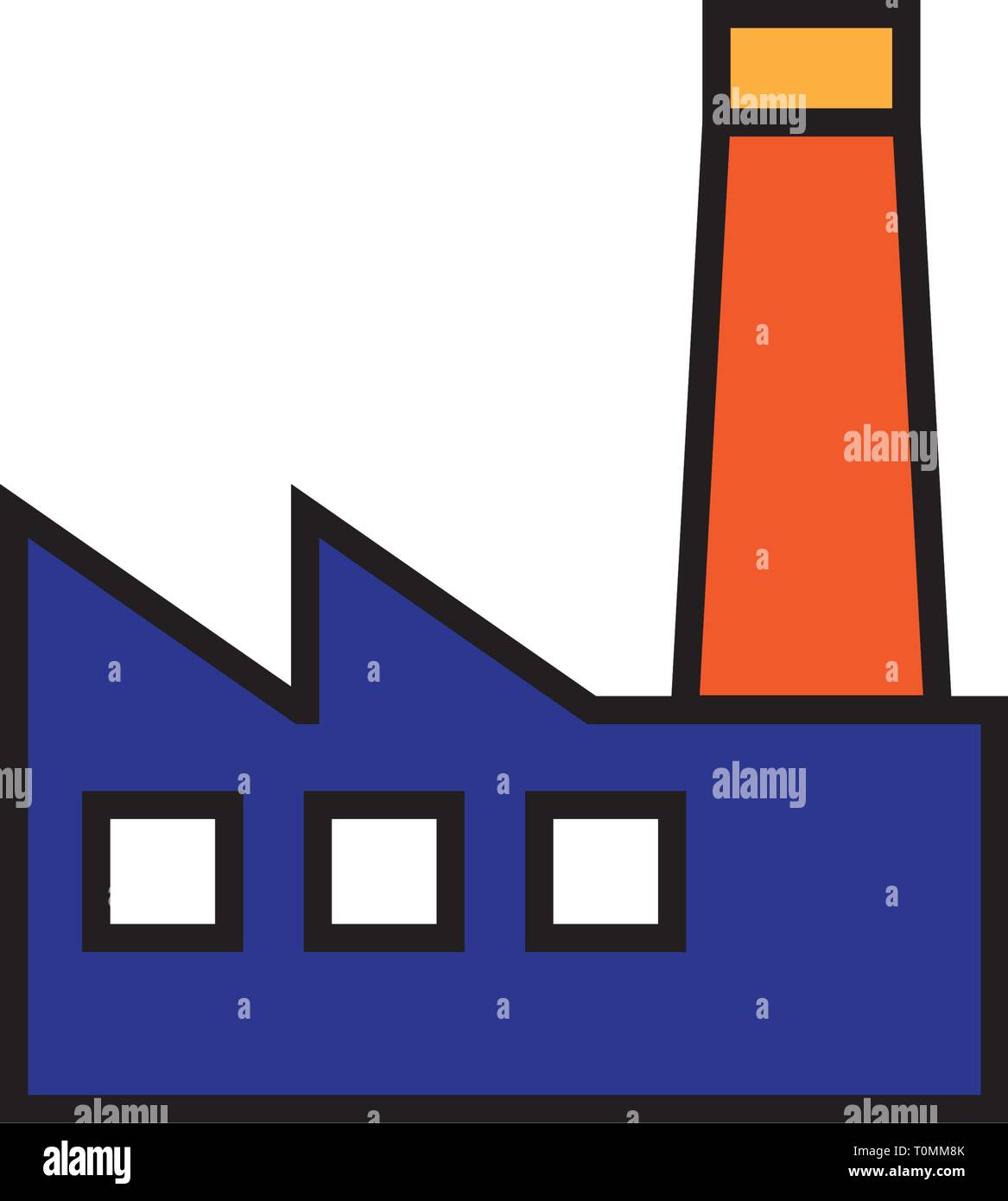 Industrial factory building icon simple Stock Vector Images - Alamy