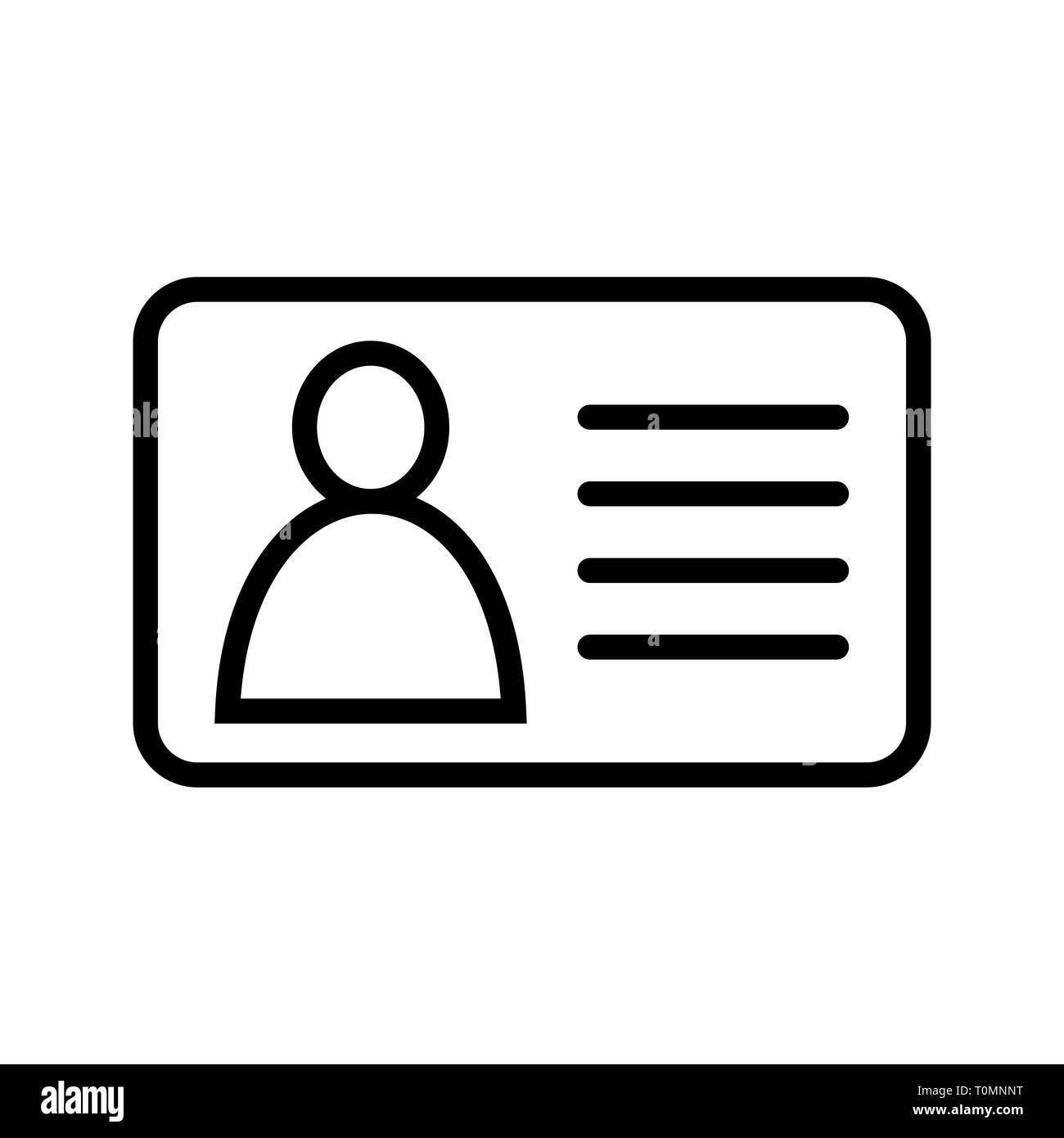Illustration Identity Card Icon Stock Photo Alamy