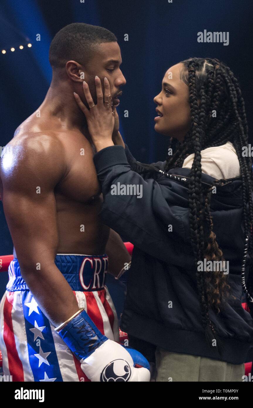 CREED II MICHAEL B JORDAN TESSA STEVEN CAPLE JR (DIR) MGM/MOVIESTORE LTD Stock Photo - Alamy