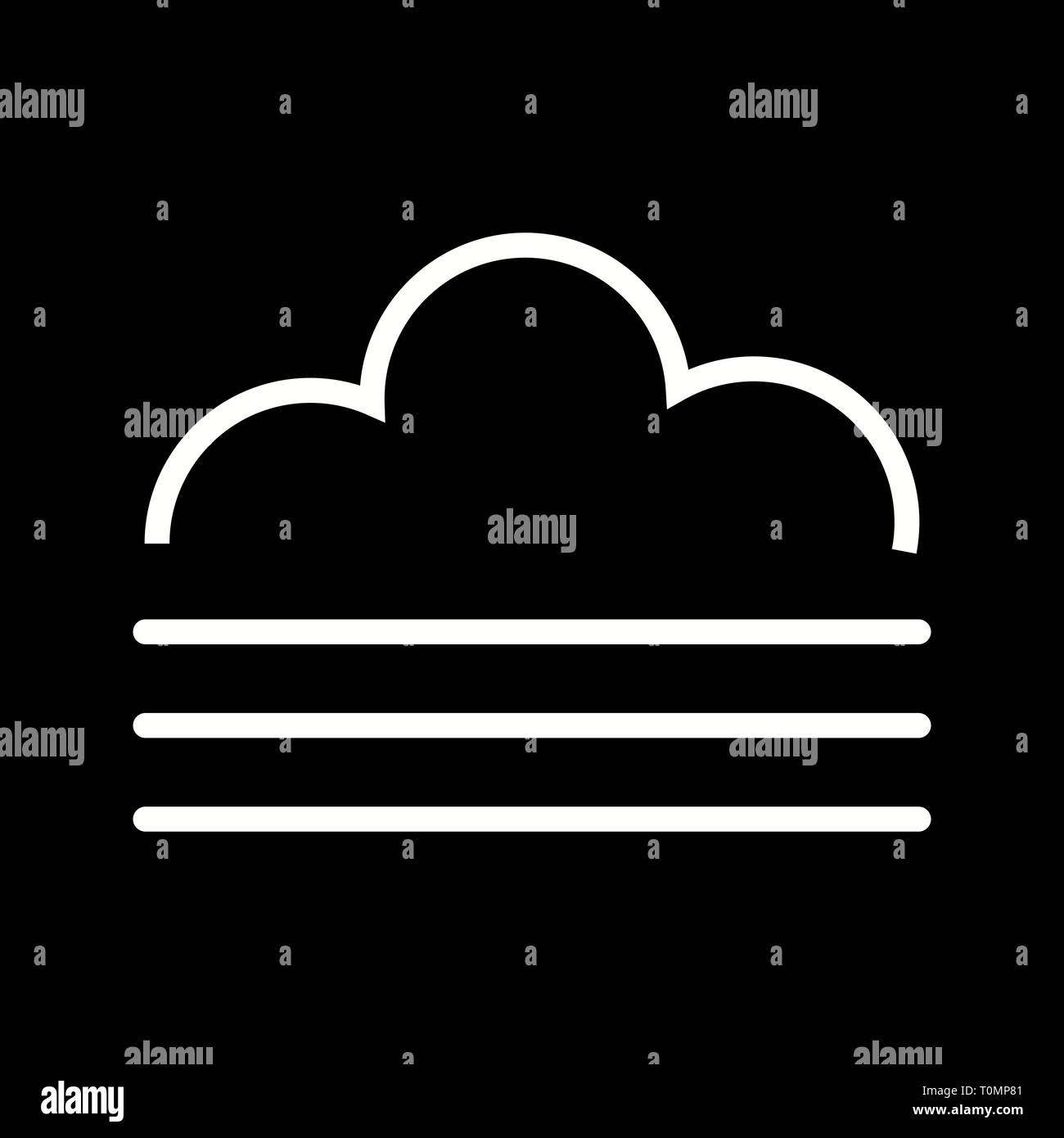 Illustration Fog Icon Stock Photo - Alamy