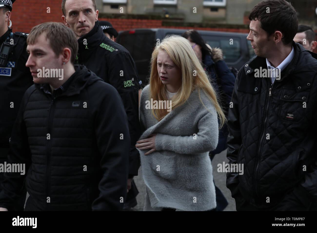 Georgina Lochrane, the mother of Alesha MacPhail, leaves the High Court ...
