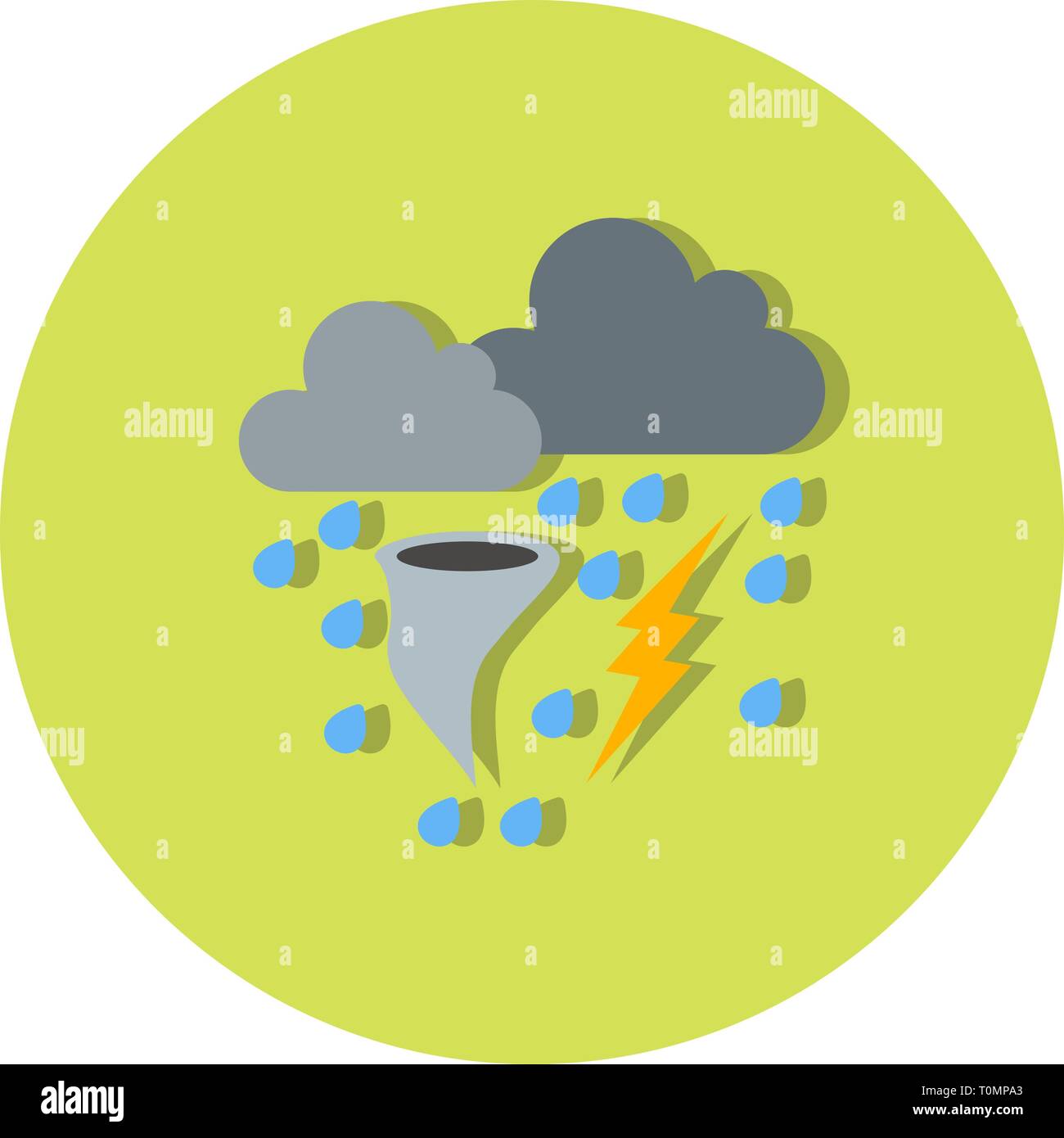 Illustration Bad Weather Icon Stock Photo - Alamy