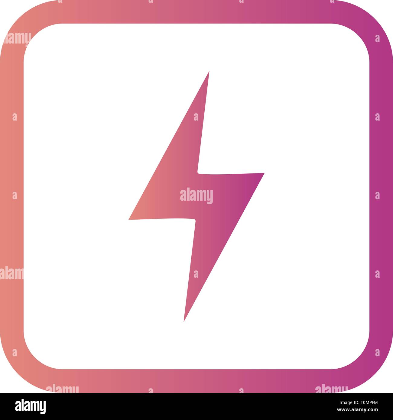 Illustration Lightning Button Icon Stock Photo - Alamy