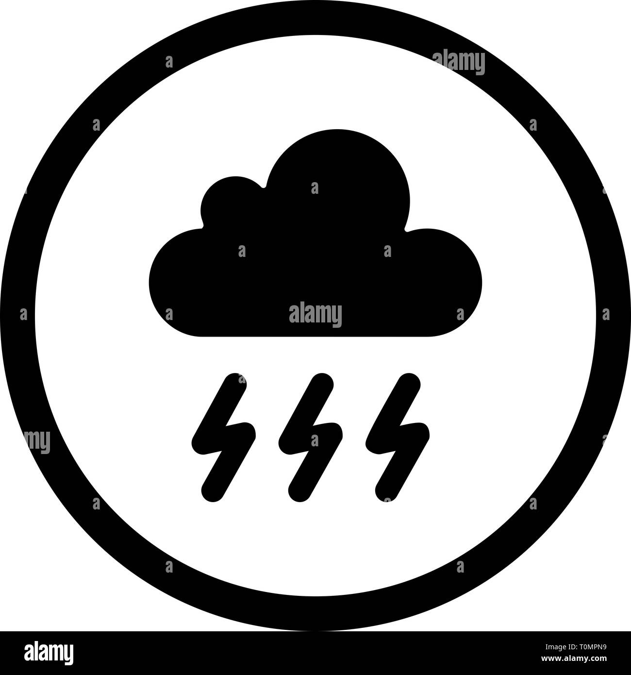 Illustration Storm Vector Icon Stock Photo - Alamy