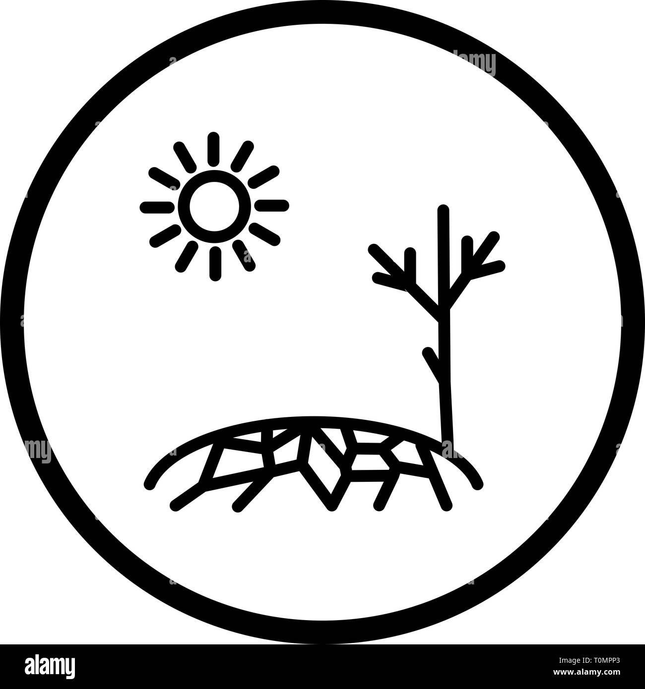 Drought icon Black and White Stock Photos & Images - Alamy