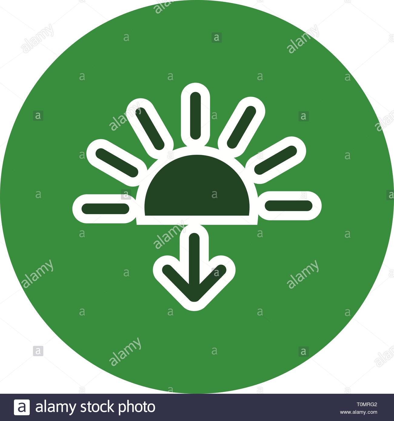 Illustartion Sundown Icon Stock Photo - Alamy