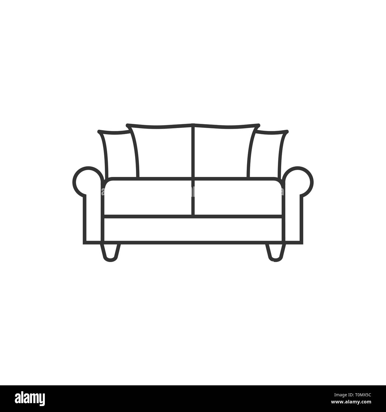 Sofa icon Stock Vector Images - Alamy
