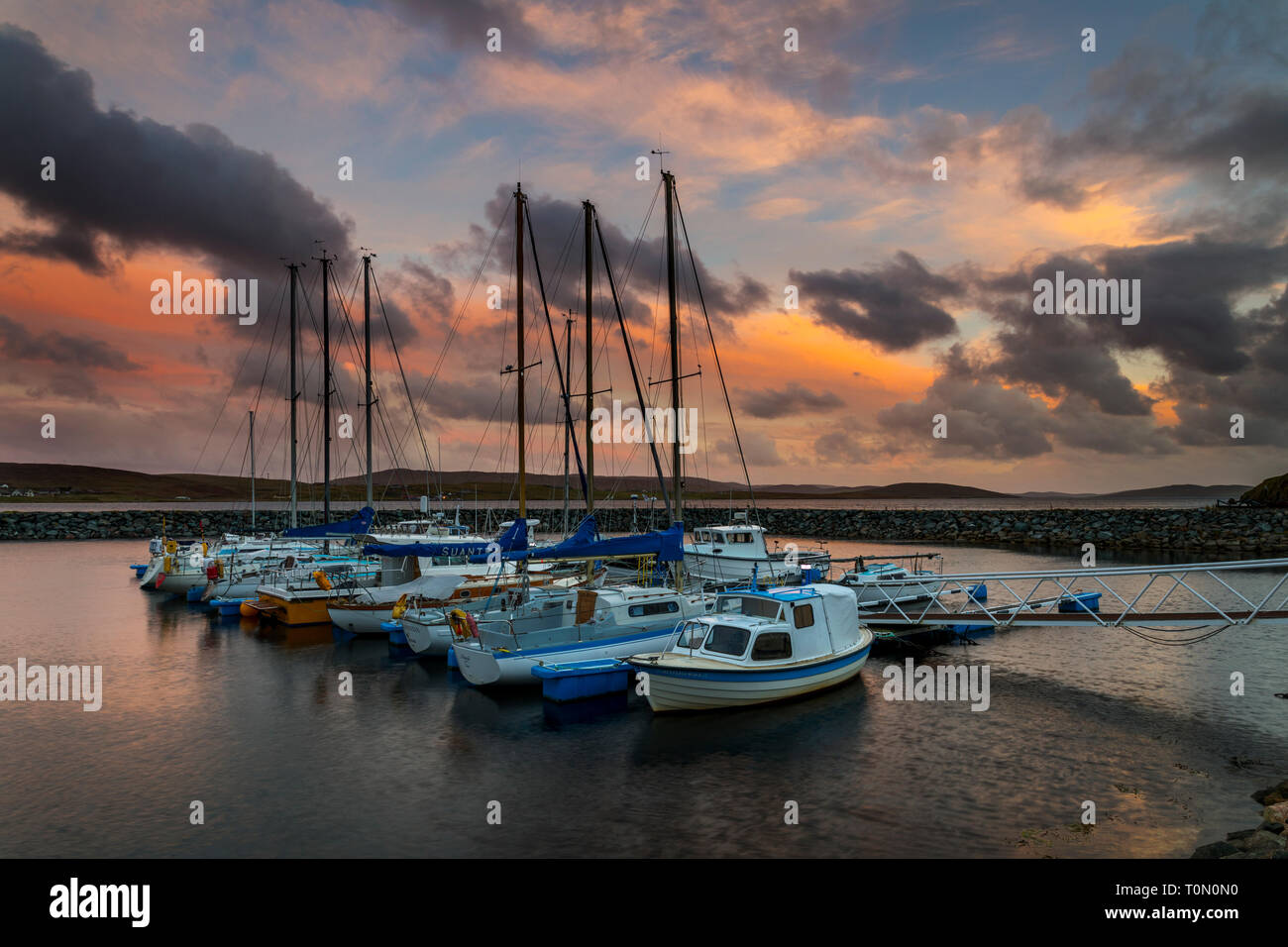 Delting Boat Club; Brae; Shetland; UK Stock Photo