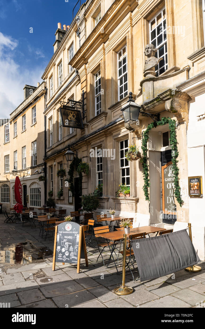 The Garricks Head Pub and Dining, St Johns Place, Bath, England Stock
