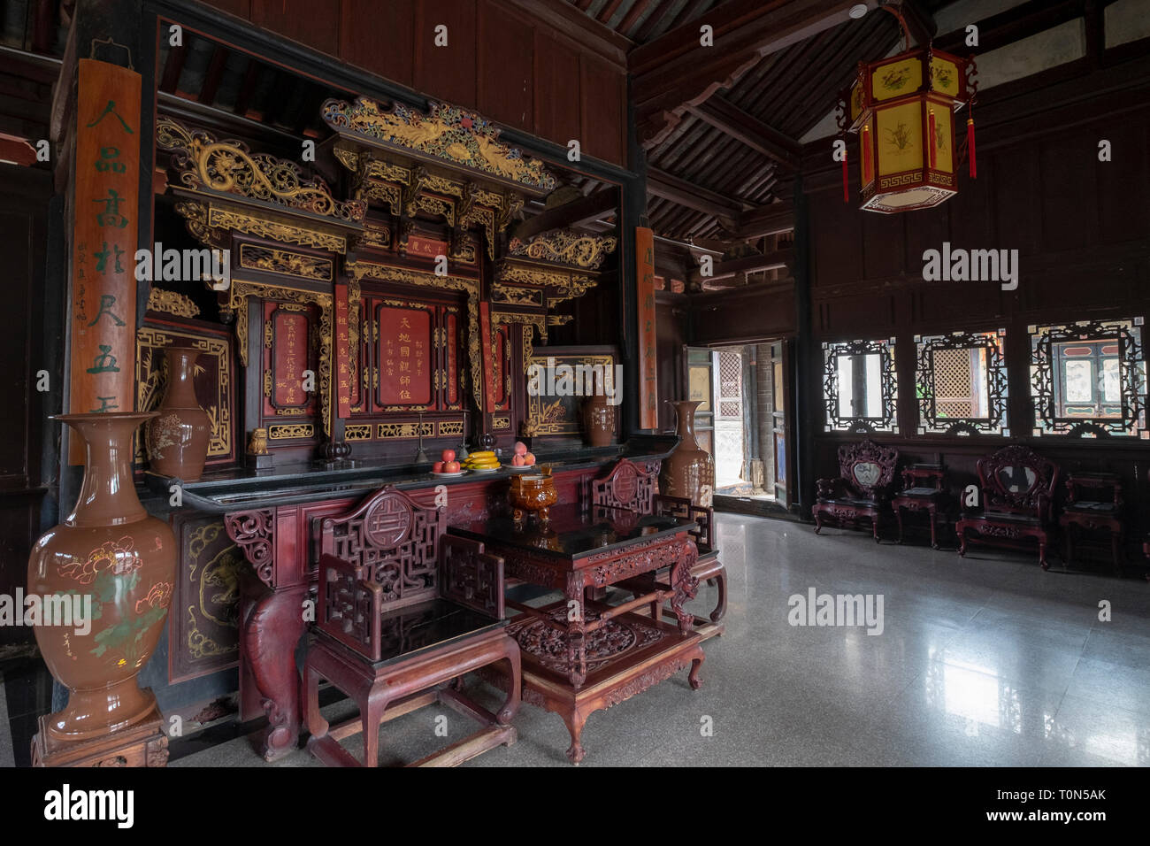 Interior of the Zhu Family house, Jianshui Ancient Town, Yunnan