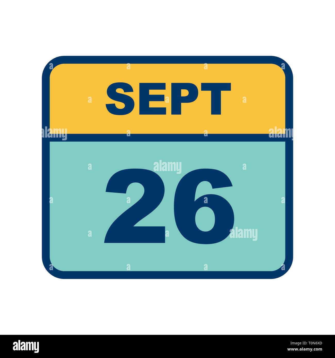 September 26th Date on a Single Day Calendar Stock Photo Alamy