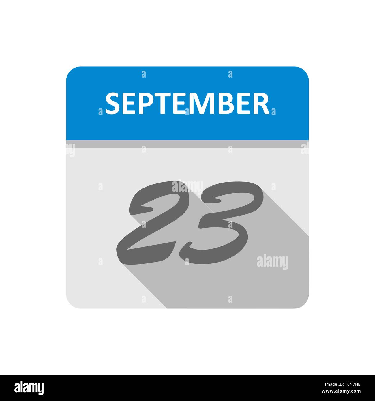 September 23rd Date on a Single Day Calendar Stock Photo Alamy