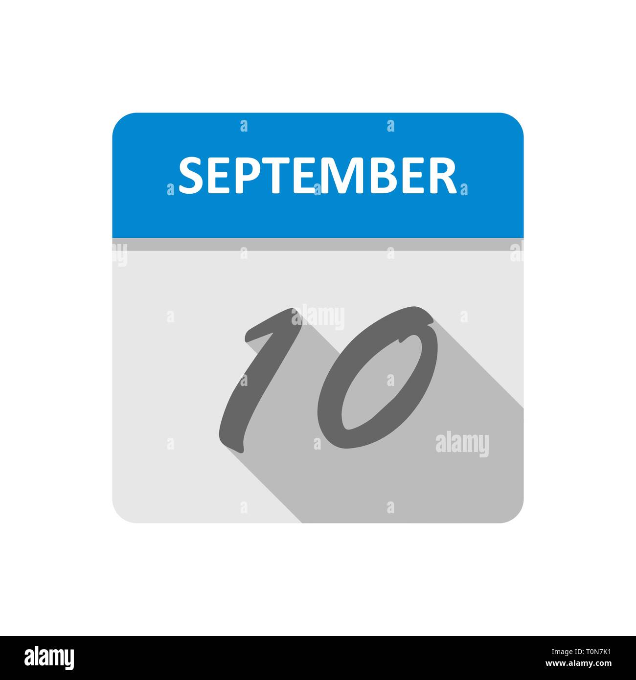 September 10th Date on a Single Day Calendar Stock Photo Alamy