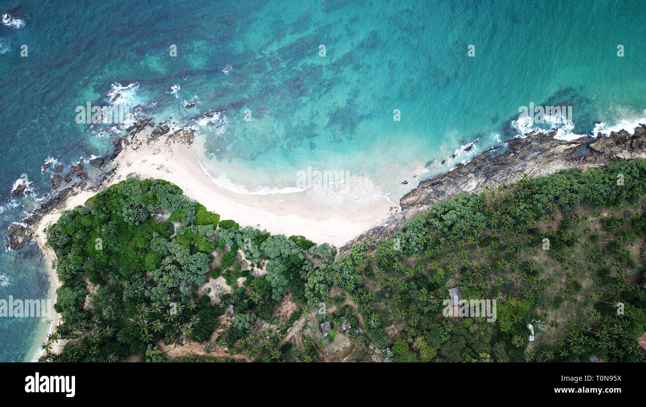 Aerial view of the south coast of the island of Sri Lanka Stock Photo ...