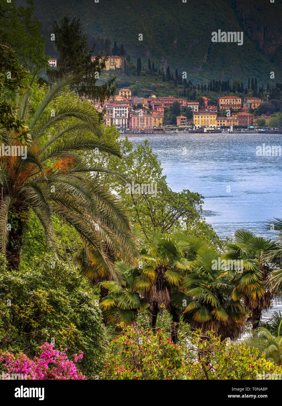 view to lake como in italy Stock Photo