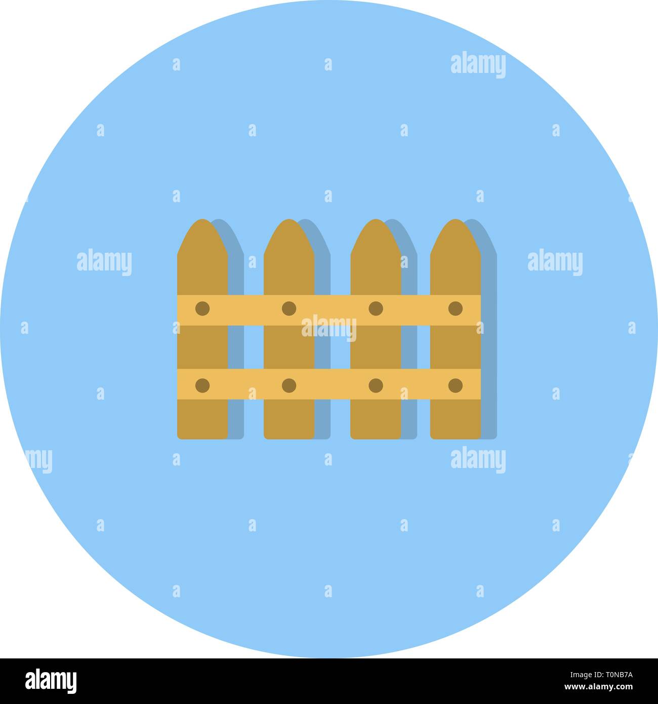 Illustration Fence Icon Stock Photo - Alamy