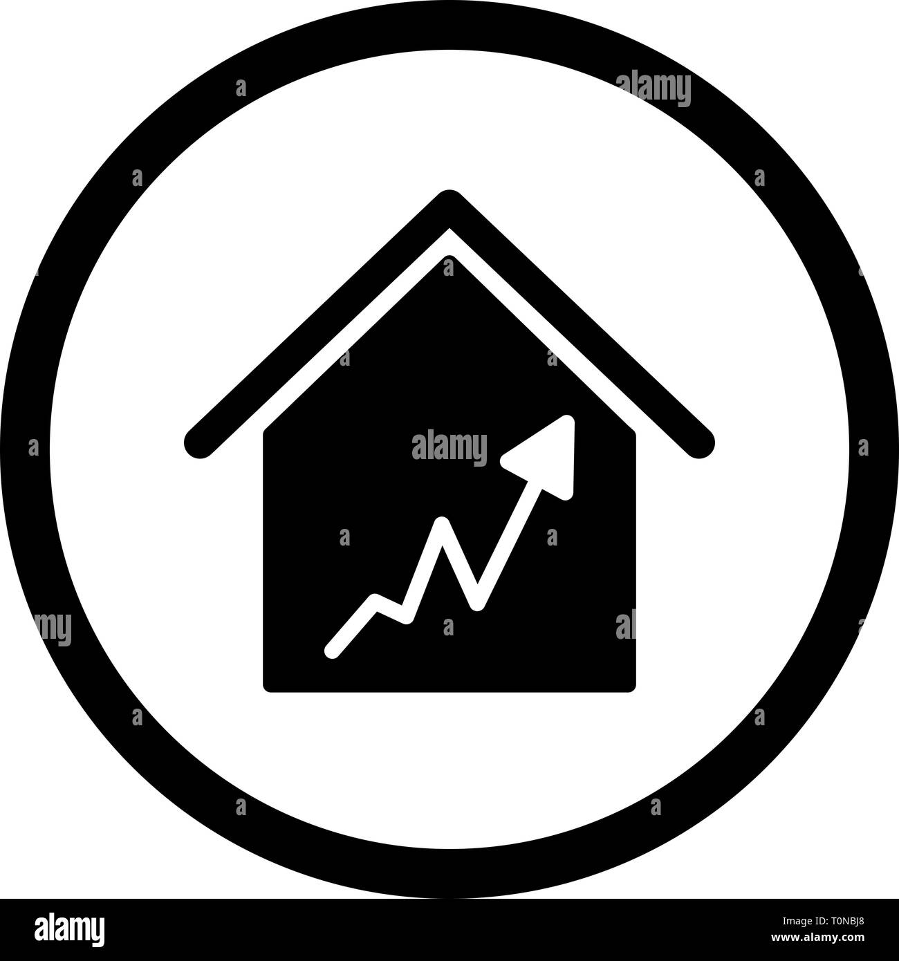Illustration Graph House Icon Stock Photo - Alamy
