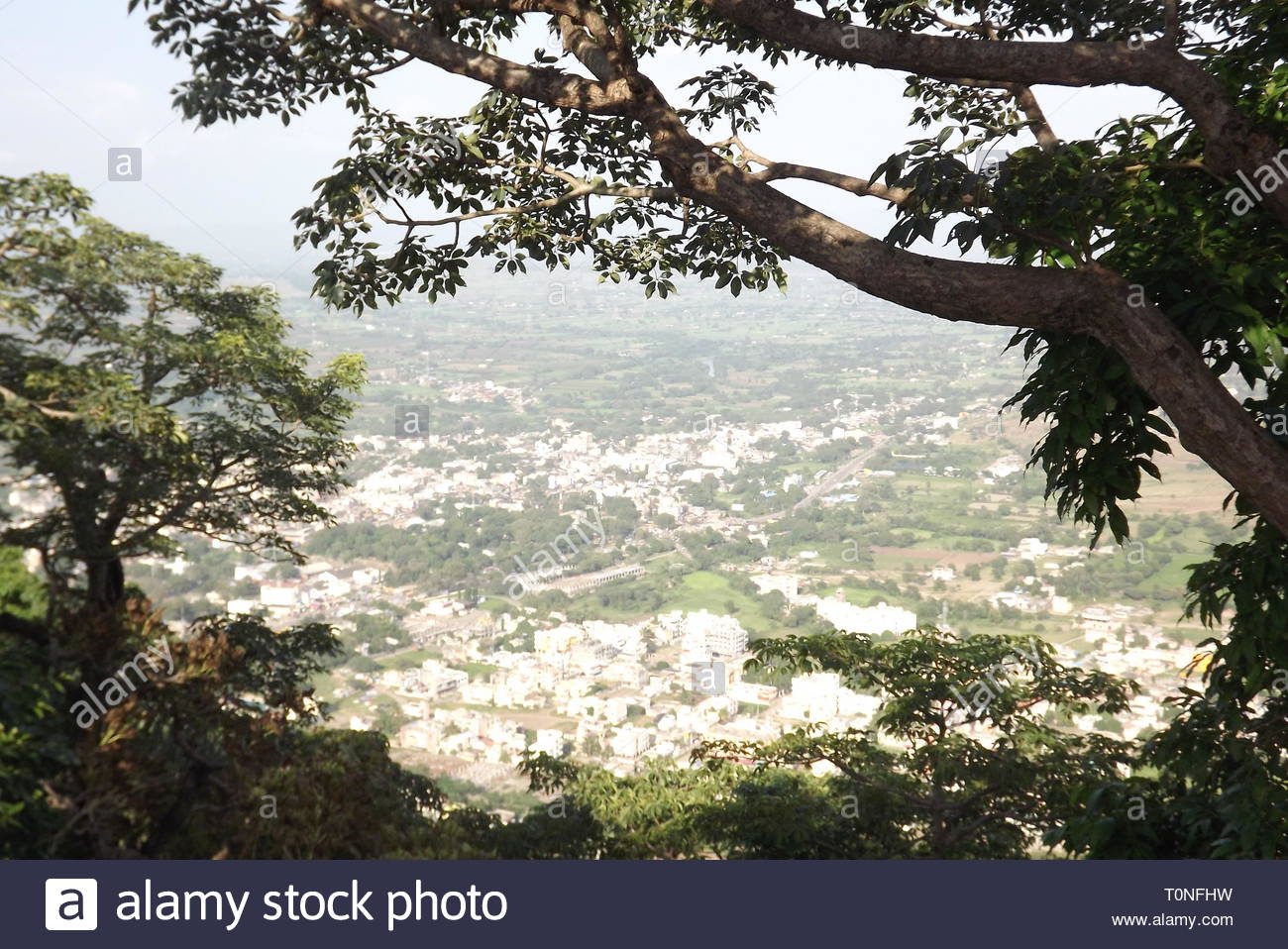 Panoramic view from Shivneri fort, Maharashtra, India Stock Photo