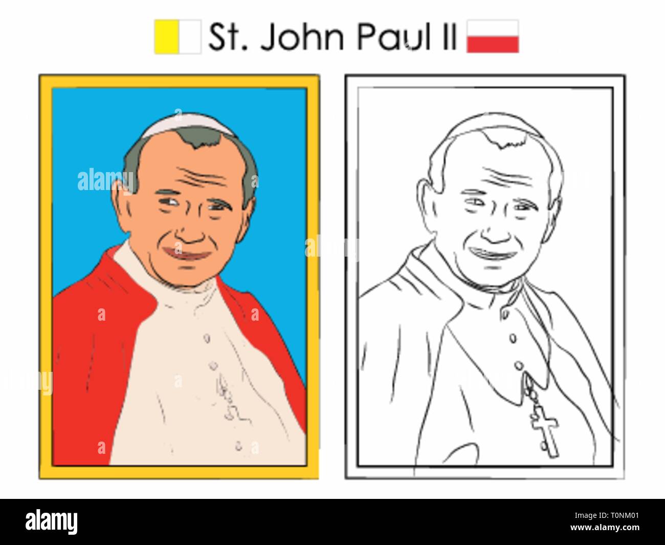 St. John Paul II Stock Vector