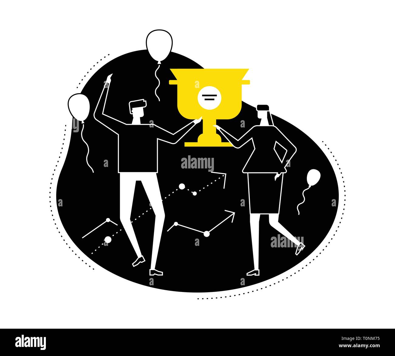 Business success - flat design style vector illustration Stock Vector ...