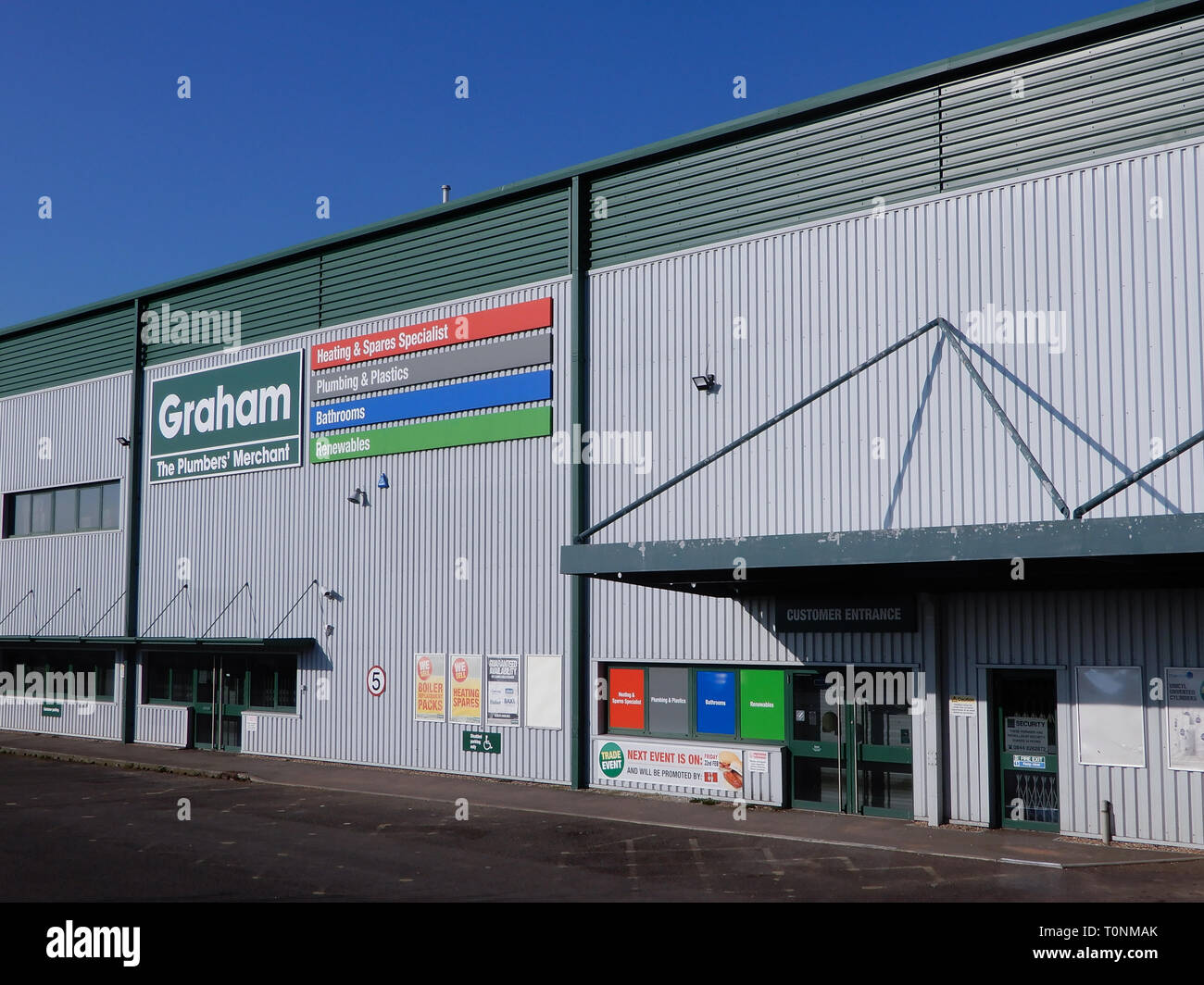 Reading, United Kingdom - February 23 2019:   The frontage of Graham Plumber supllies on Craddock Road Stock Photo