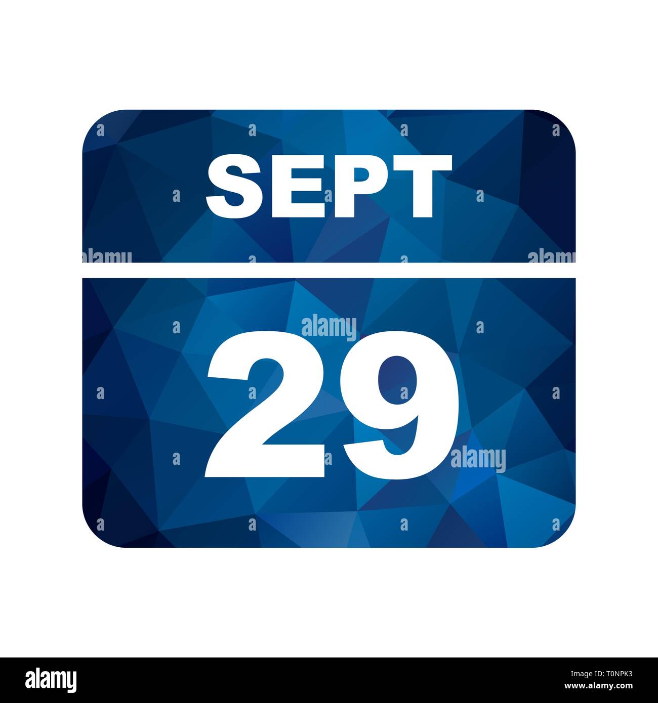 September 29th Date on a Single Day Calendar Stock Photo Alamy