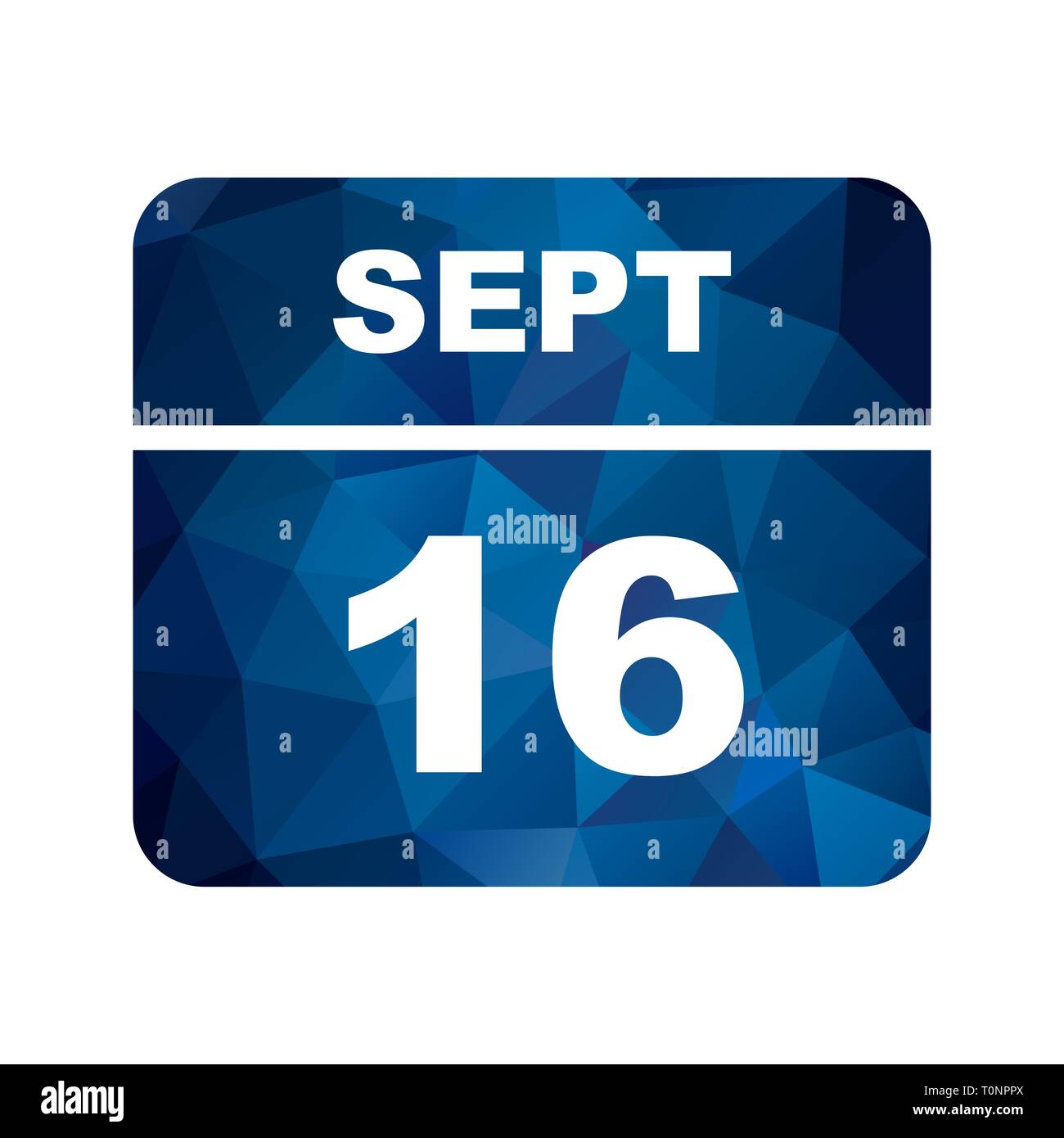 September 16th Date on a Single Day Calendar Stock Photo Alamy