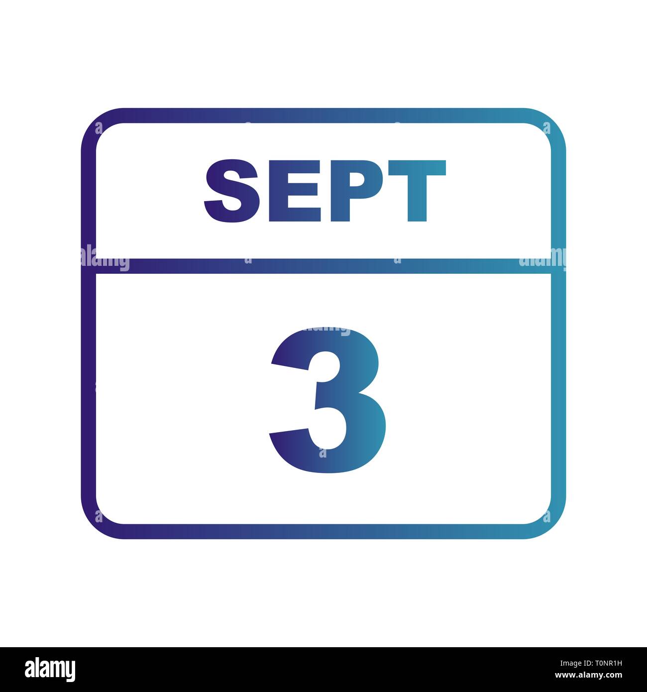 September 3rd Date on a Single Day Calendar Stock Photo Alamy