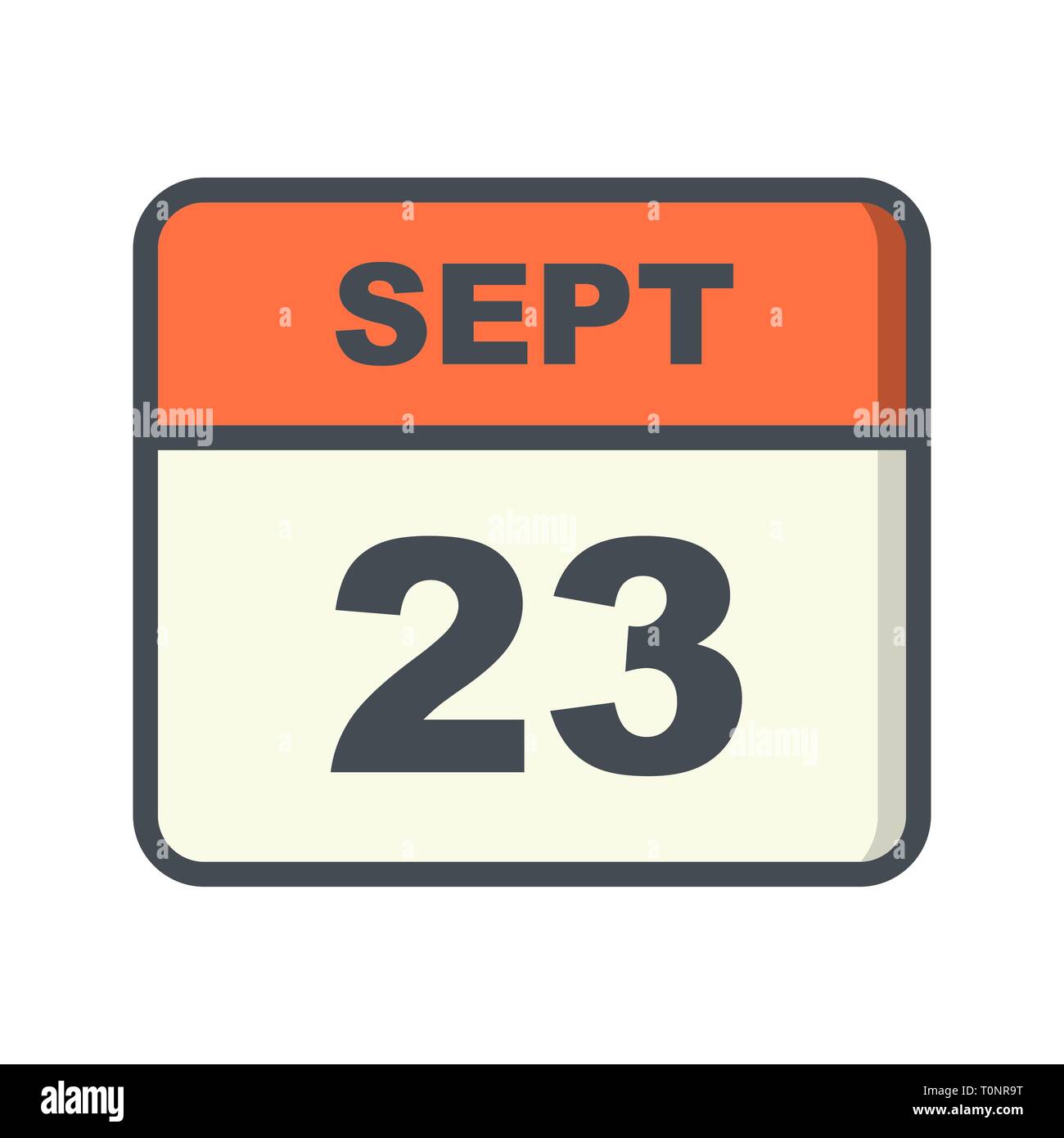 September 23rd Date on a Single Day Calendar Stock Photo Alamy