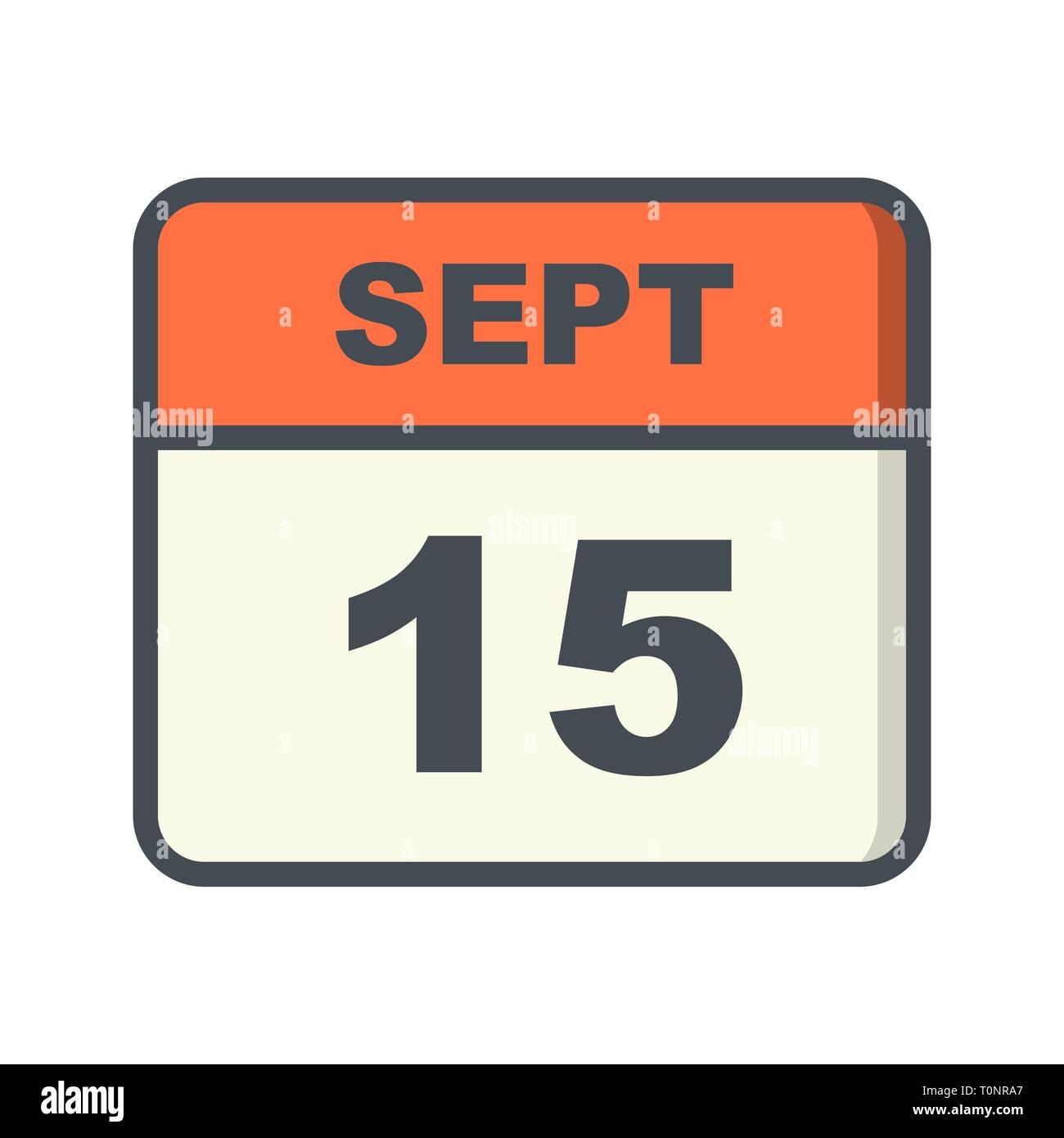 September 15th Date on a Single Day Calendar Stock Photo Alamy