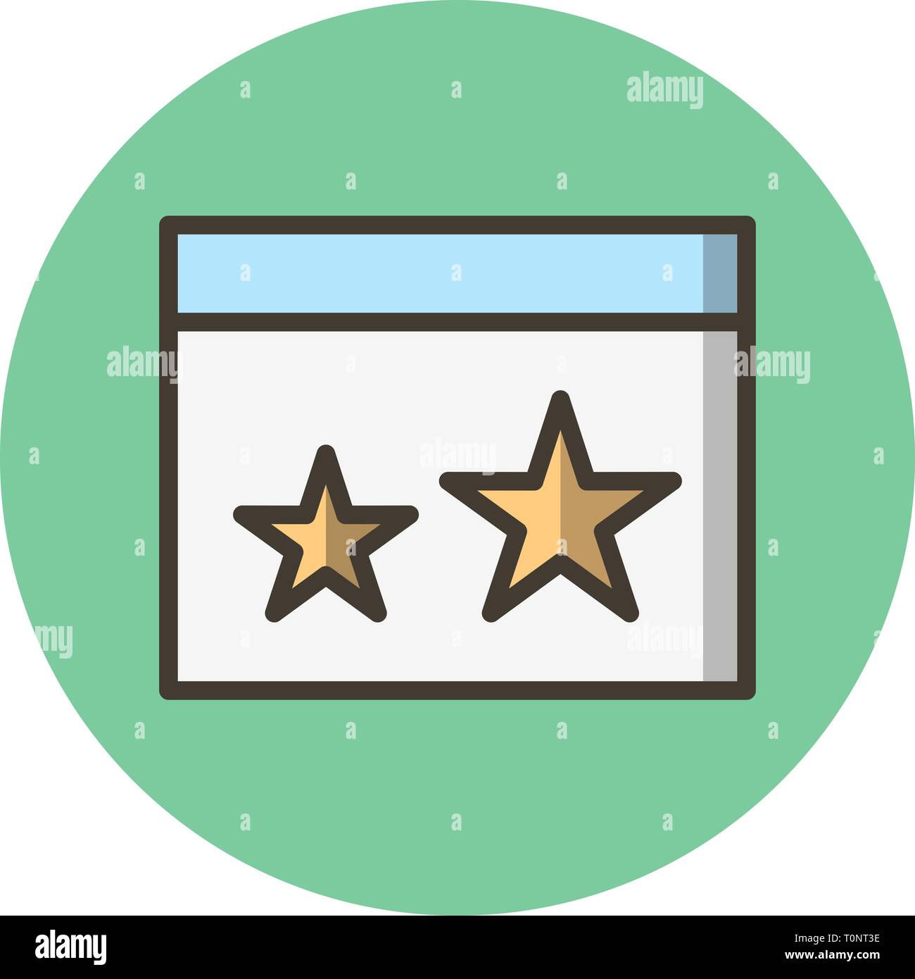 Illustration Starred Icon Stock Photo - Alamy