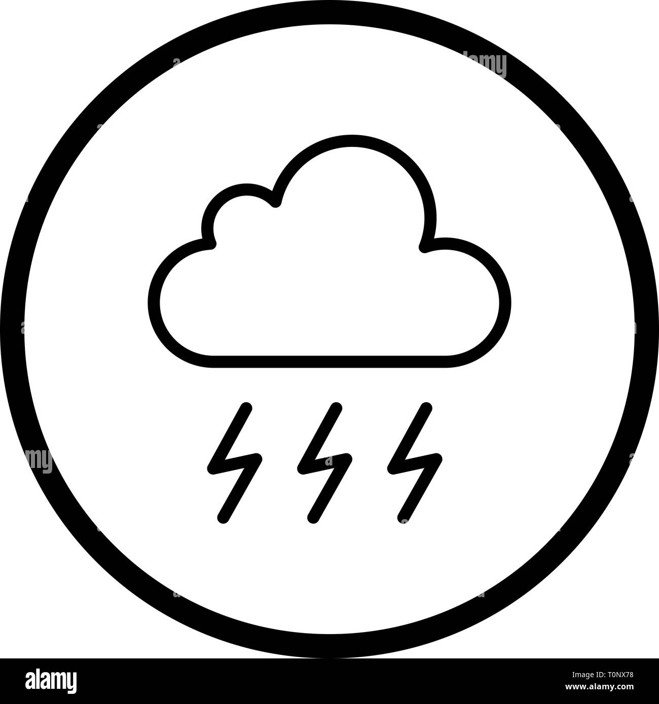 Illustration Storm Vector Icon Stock Photo - Alamy
