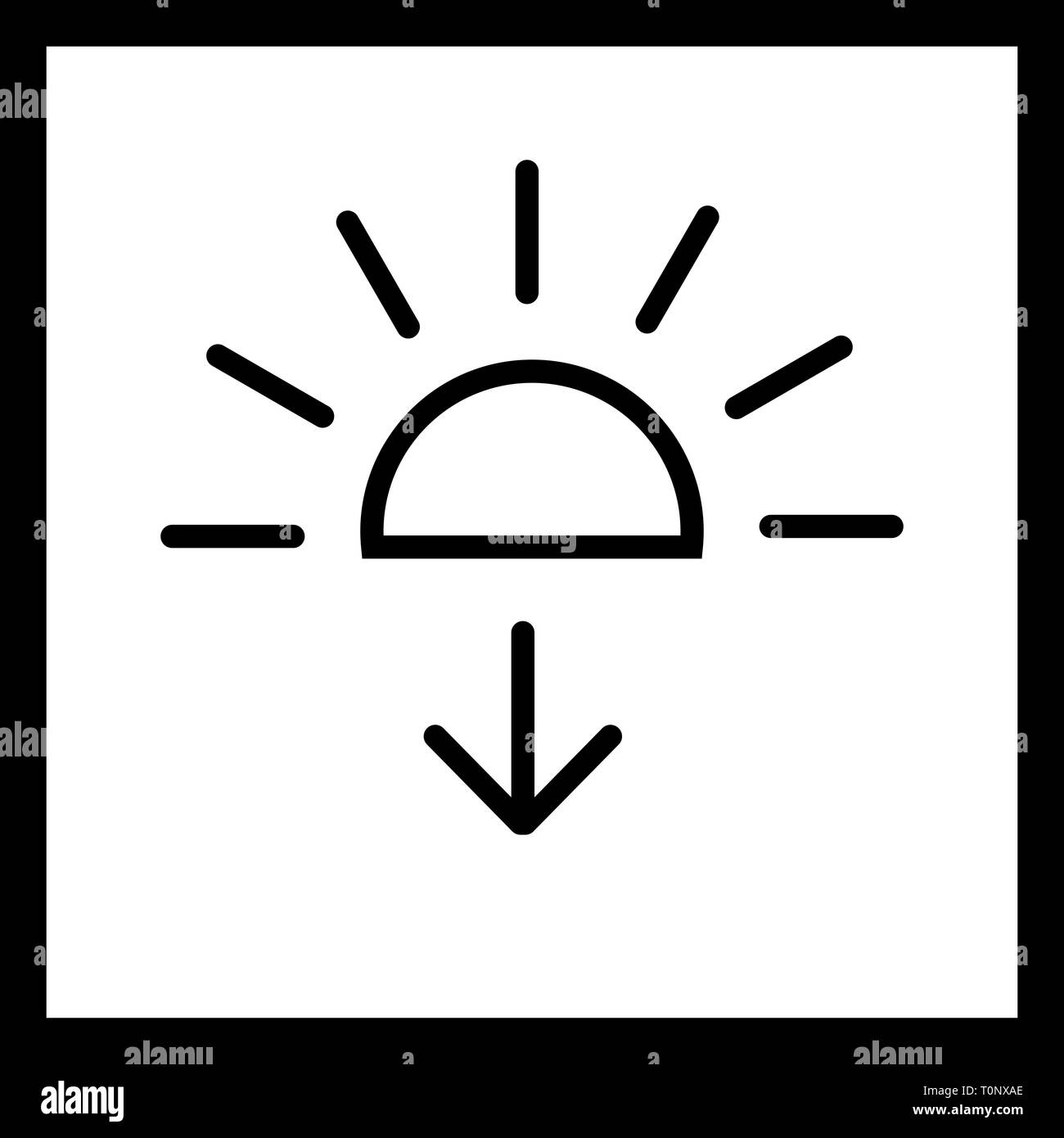 Illustration Sundown Icon Stock Photo Alamy