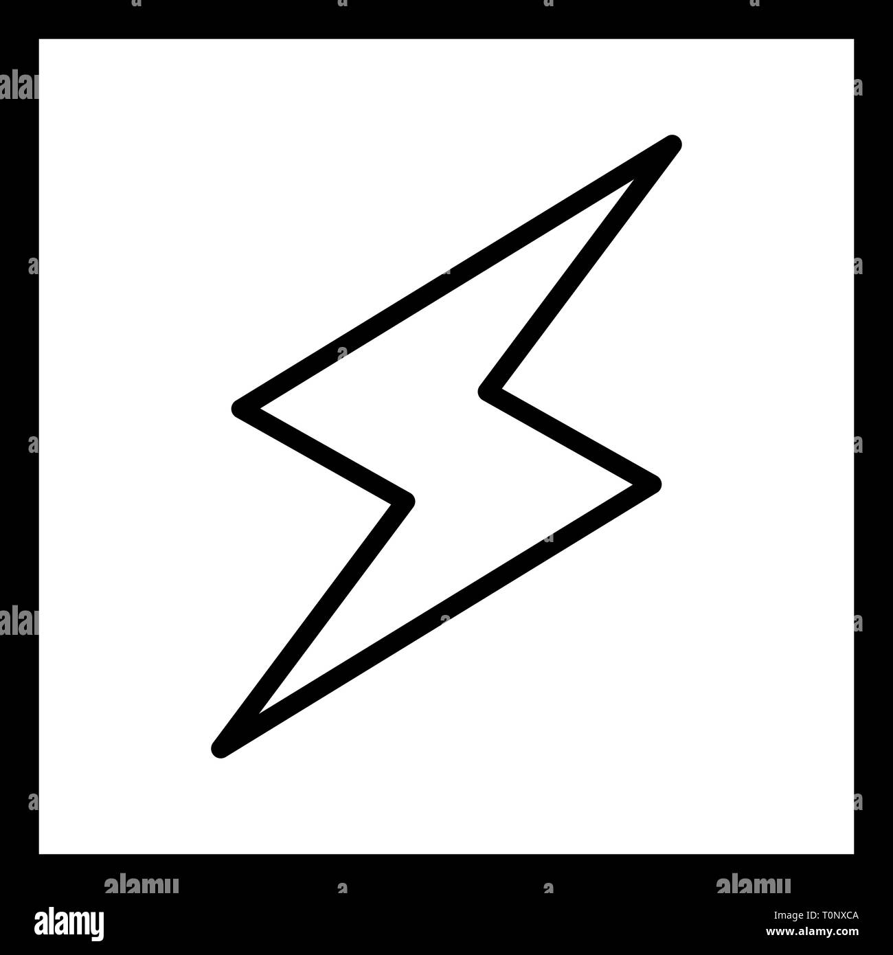 Illustration Lightning Button Icon Stock Photo - Alamy