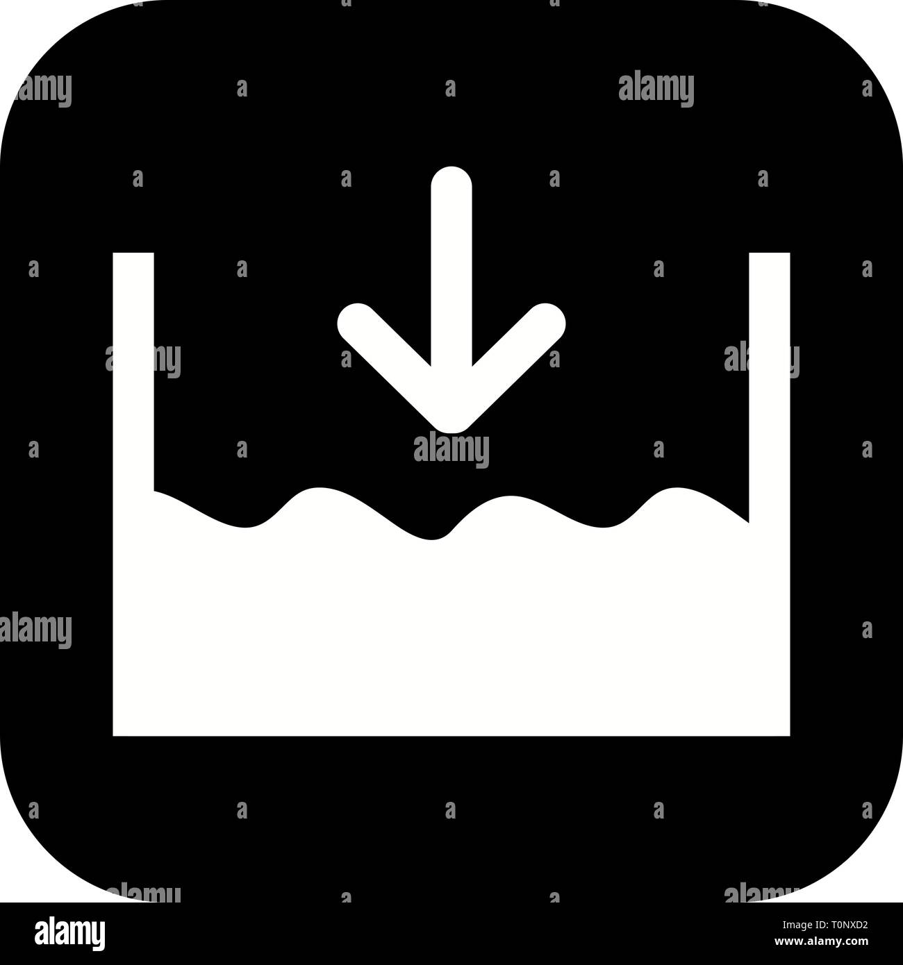 Illustration Below sea level Icon Stock Photo - Alamy