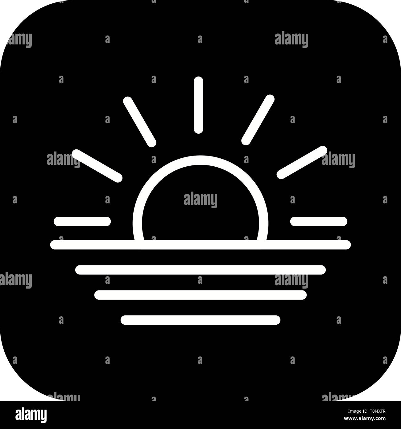 Illustration Sunset Icon Stock Photo - Alamy