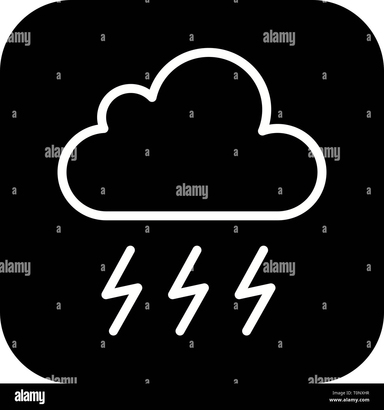 Illustration Storm Vector Icon Stock Photo - Alamy