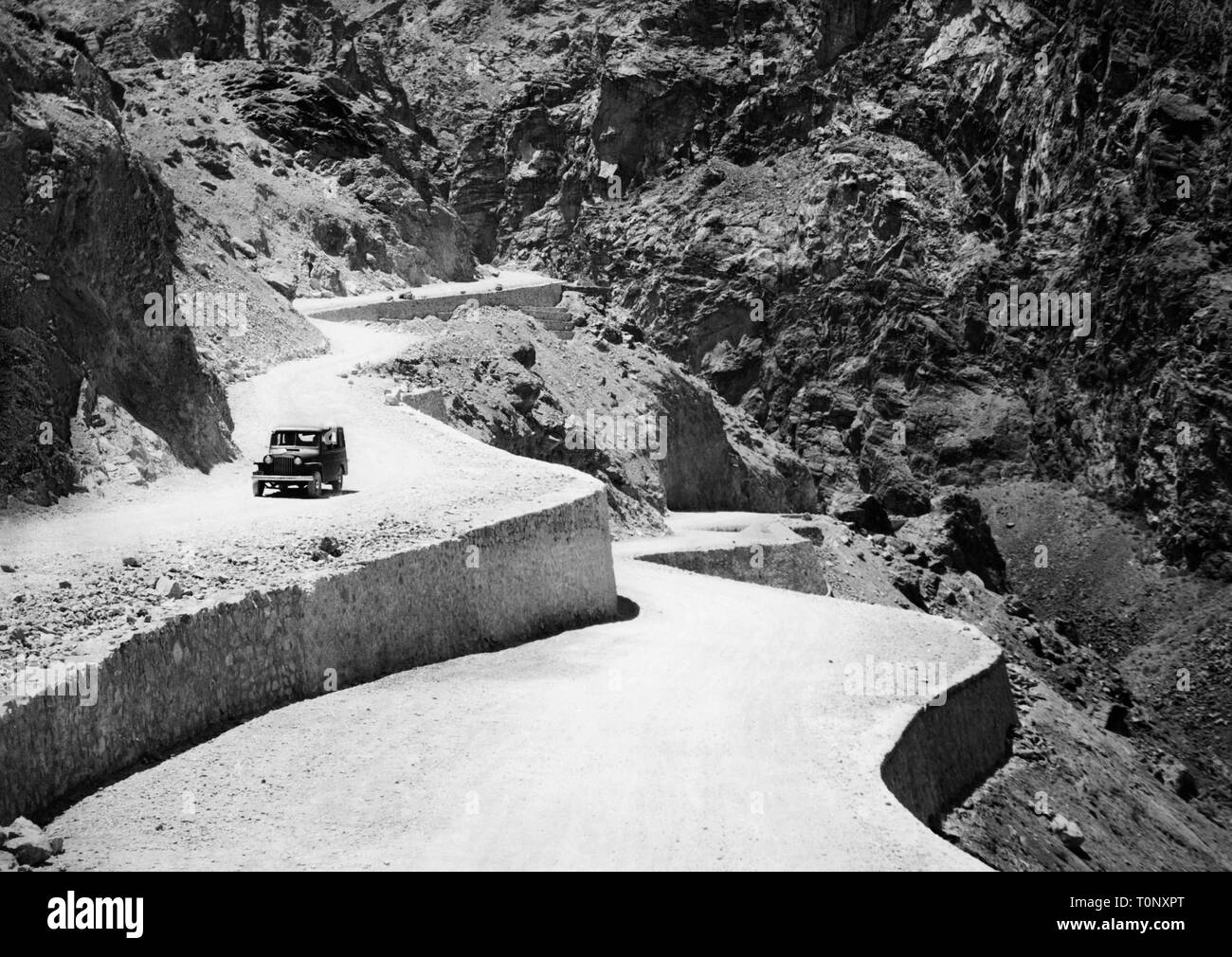 peshawar-kabul road stretch, 1960 Stock Photo