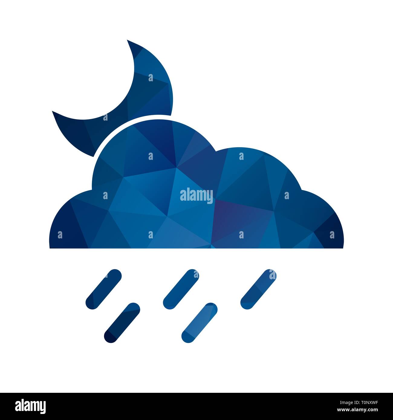 Illustration Night Rain Icon Stock Photo Alamy