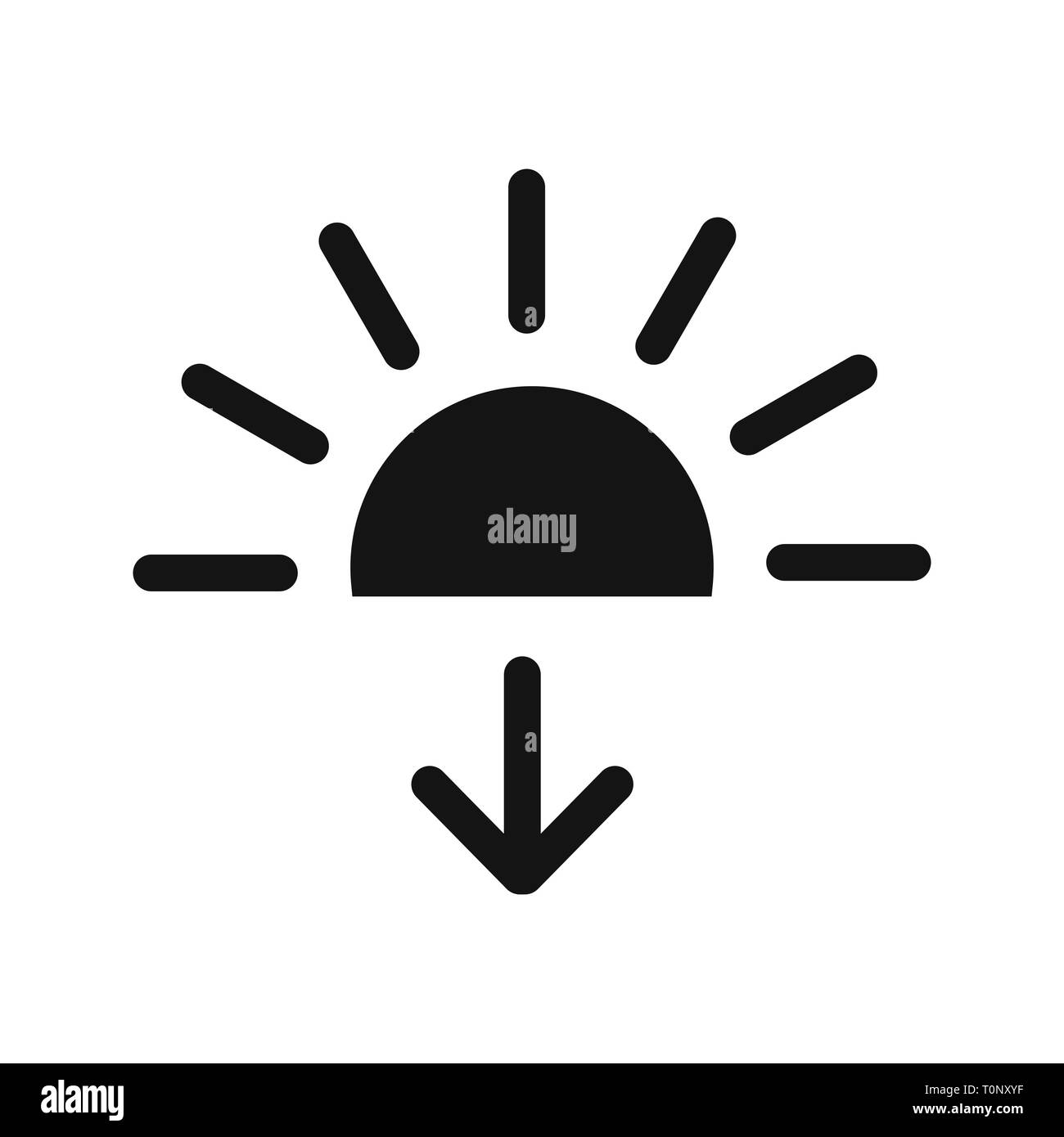 Illustartion Sundown  Icon Stock Photo