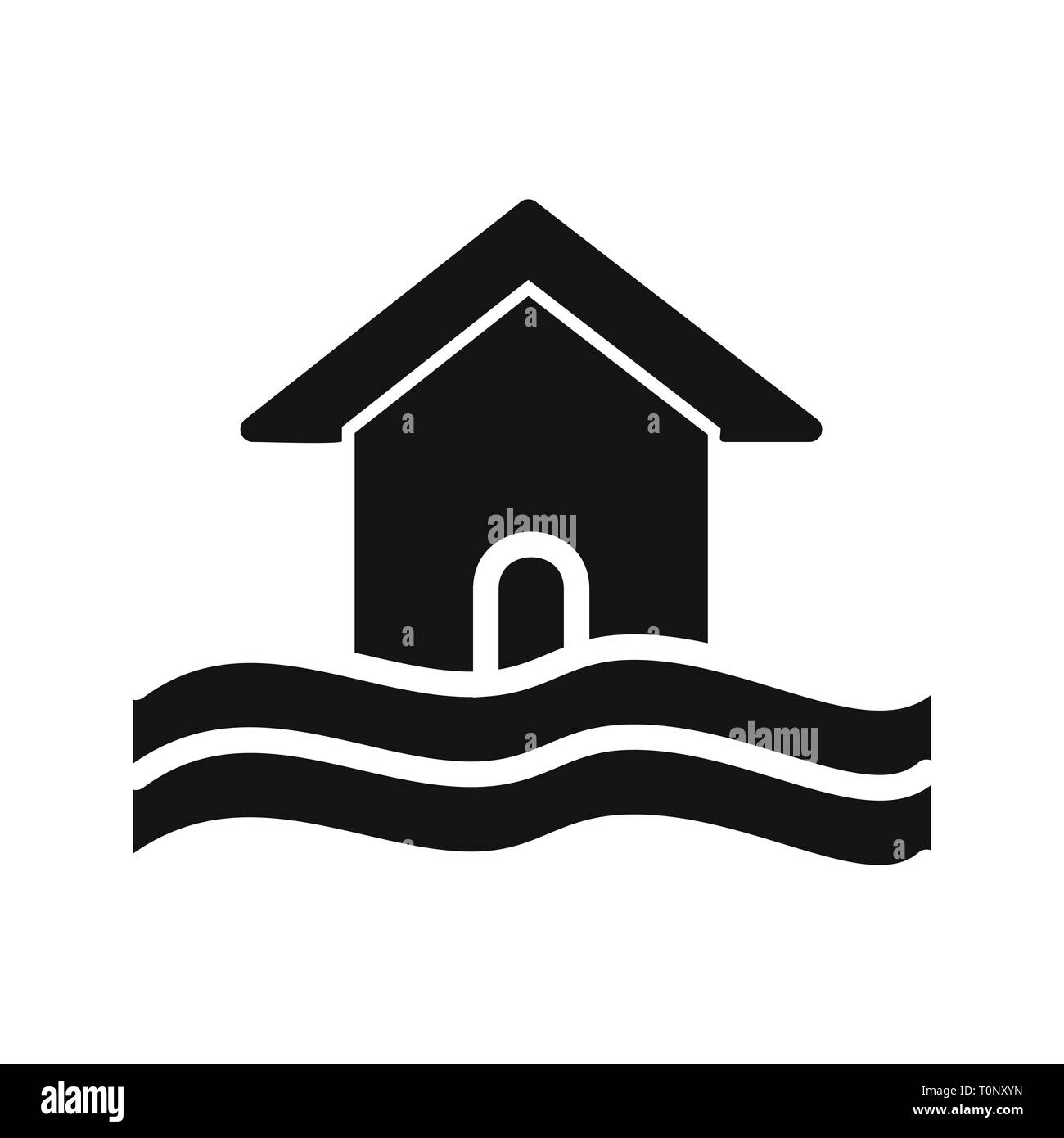Illustration Flood Symbol  Icon Stock Photo
