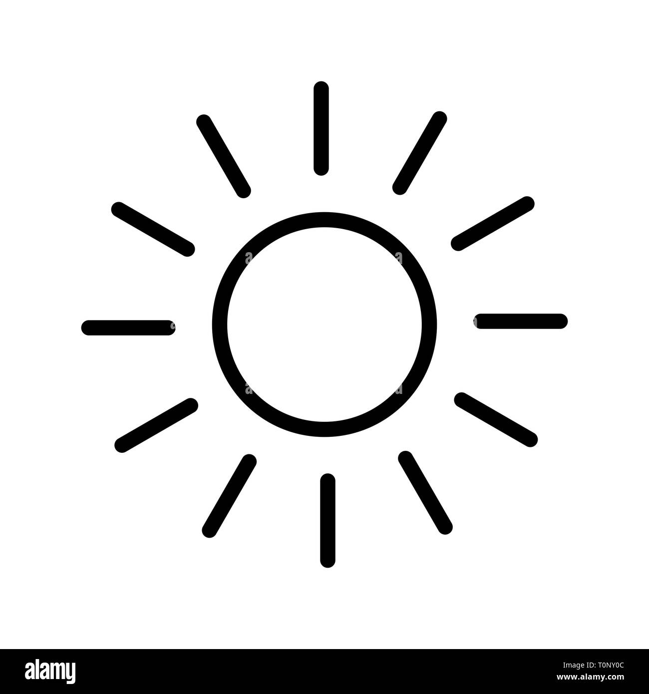 Illustration Sun  Icon Stock Photo