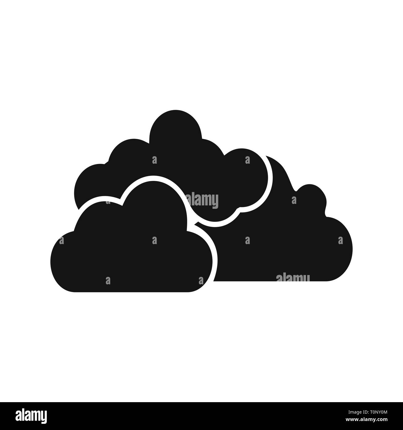 Illustration  Cloudy Icon Stock Photo