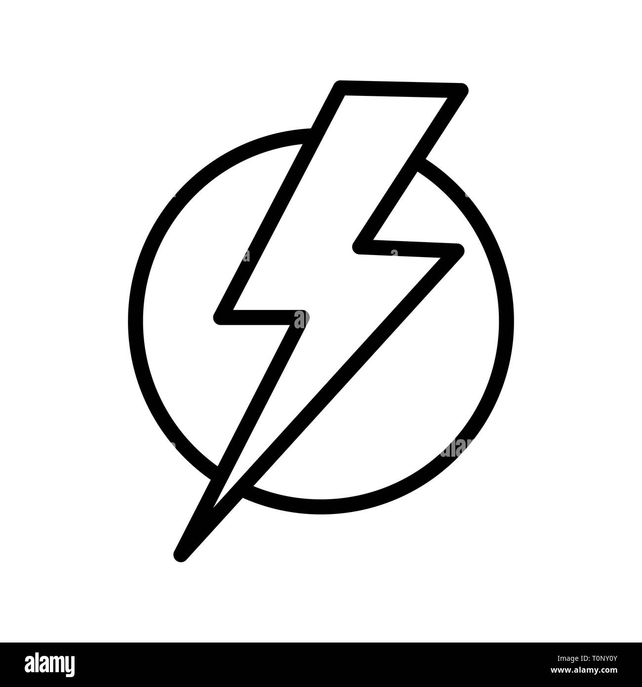 Illustration Electric Shock Icon Stock Photo