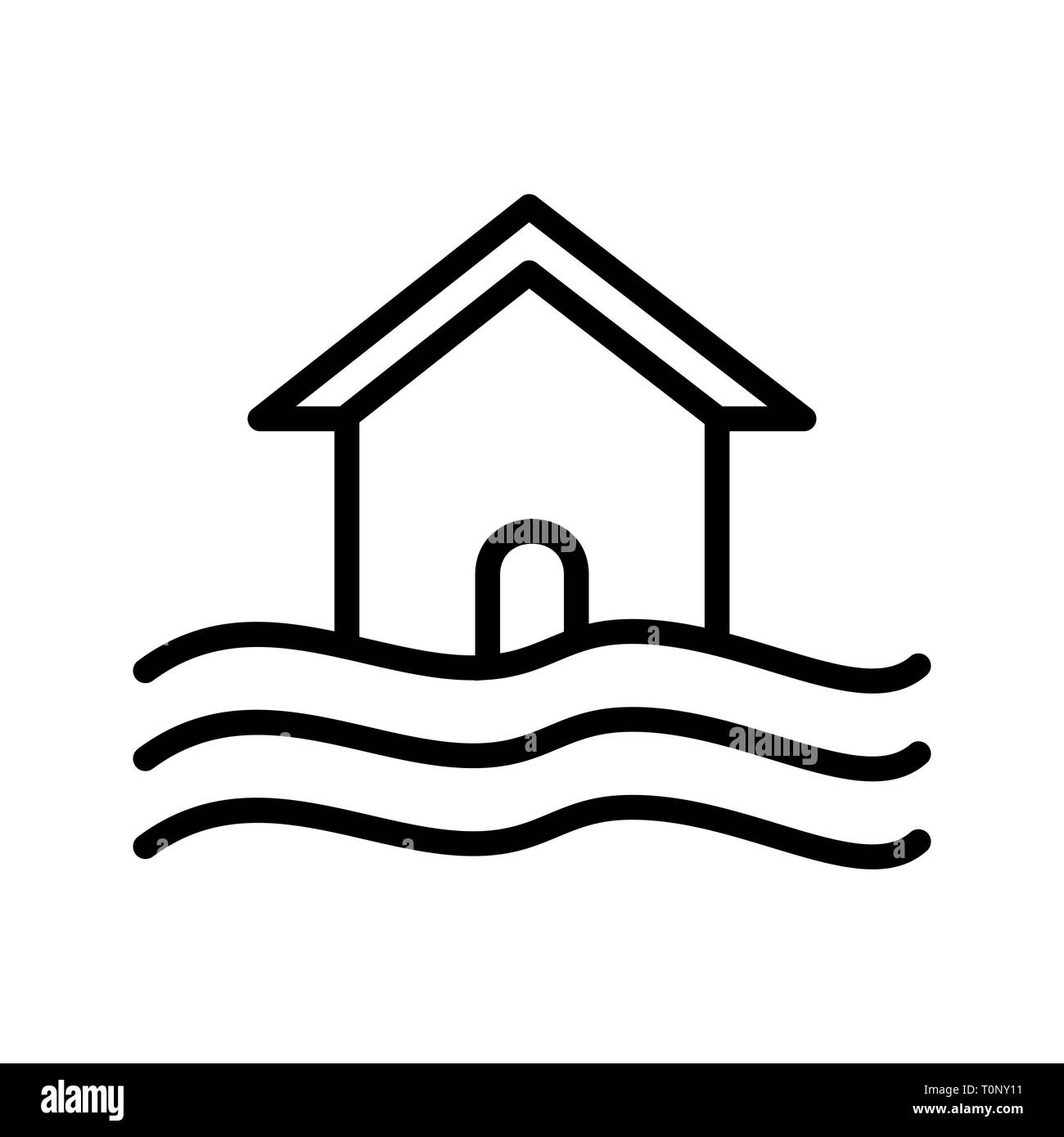 Illustration Flood Symbol  Icon Stock Photo