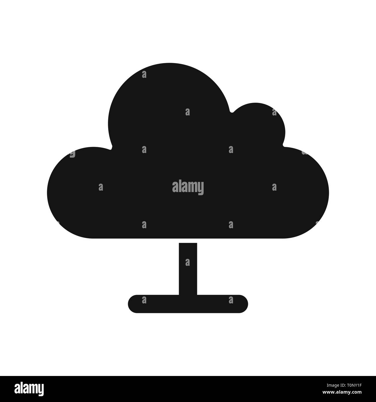 Illustration Cloud Computing  Icon Stock Photo